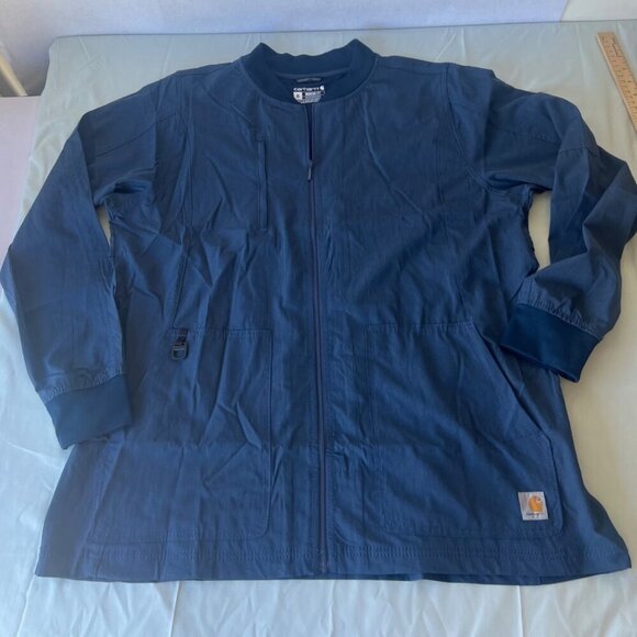Carhartt Womens Jacket Blue Force Cross Flex Bomber Coat Full Zip Size XL - Picture 3 of 11